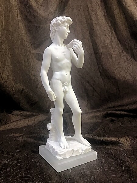 Side View David By Michelangelo Sculpture high end replica marble